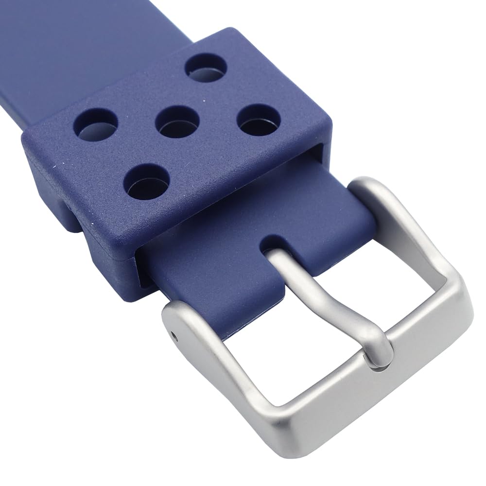 Seiko Watch Genuine Commercially Available Urethane 22mm Lug 20mm Buckle Navy Band, Width, Width, Blue, RS04K22NY1, Men's