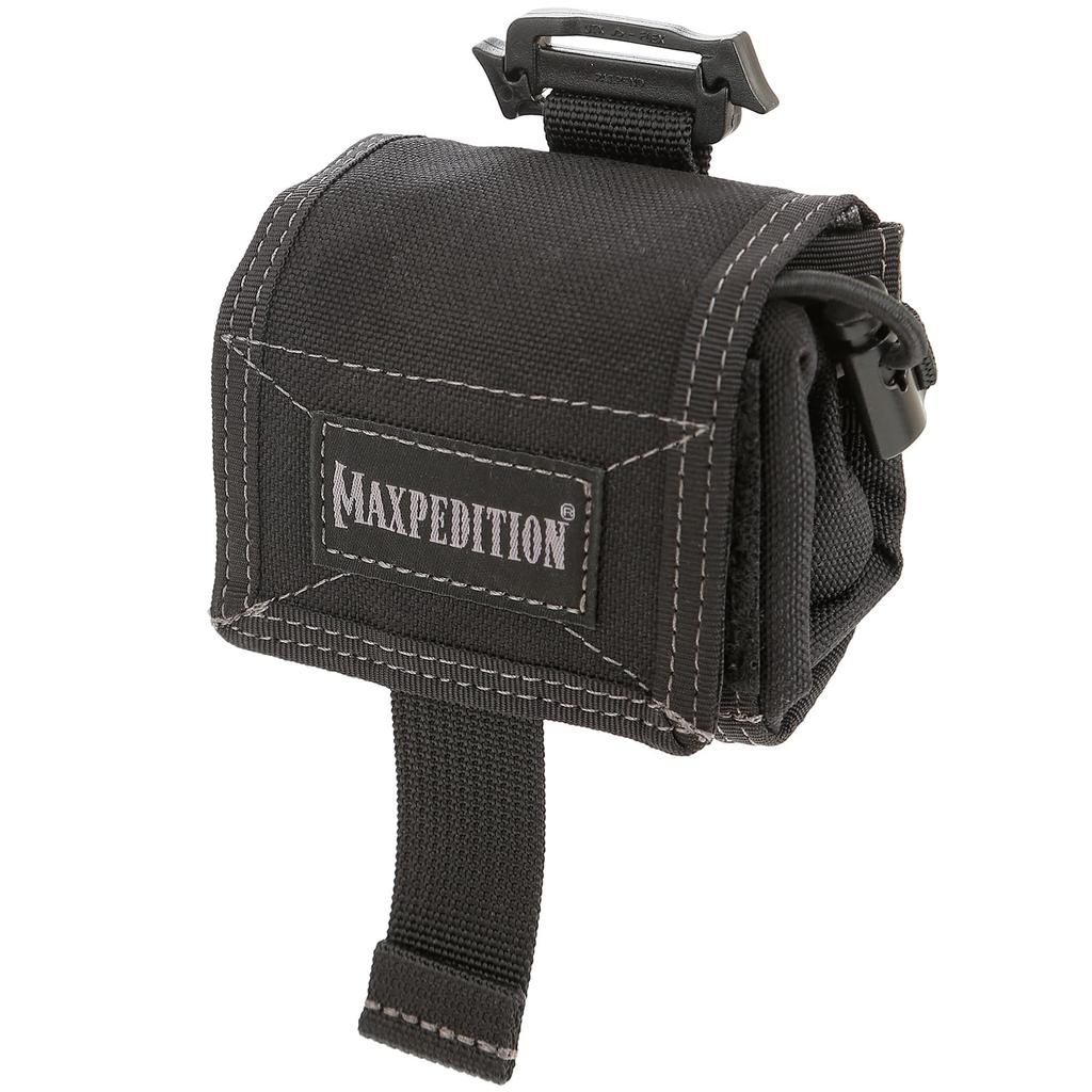 MAXPEDITION Rolly Foldable dump pouch 1000 denier MOLLE compatible drop belt storage pouch Pauly® (black), pouch, roll-up (0208B)