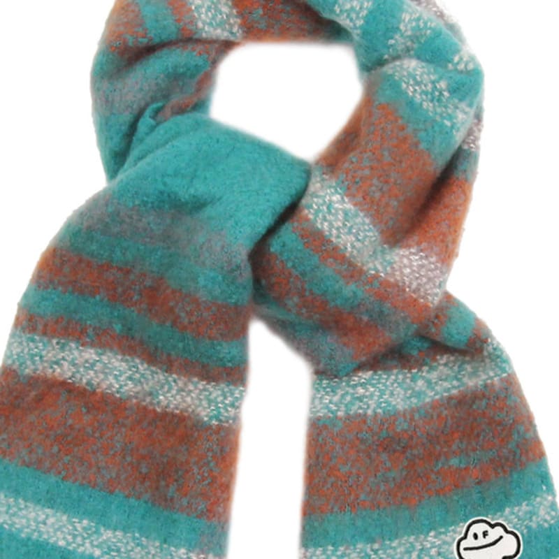 GRAVER [BAG&ACC] Cloud Embroidered Bold Check Muffler_Emerald