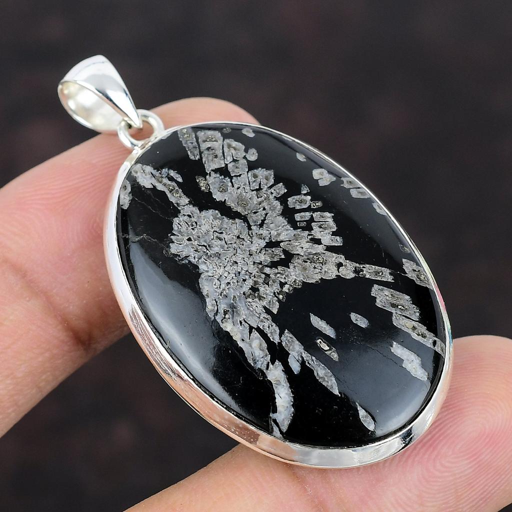 Krysantemumhänge Ädelstenshänge Handgjorda smycken 925 Sterling Silverhänge Krysantemumsmycken Helt nytt hänge Jubileumspresent