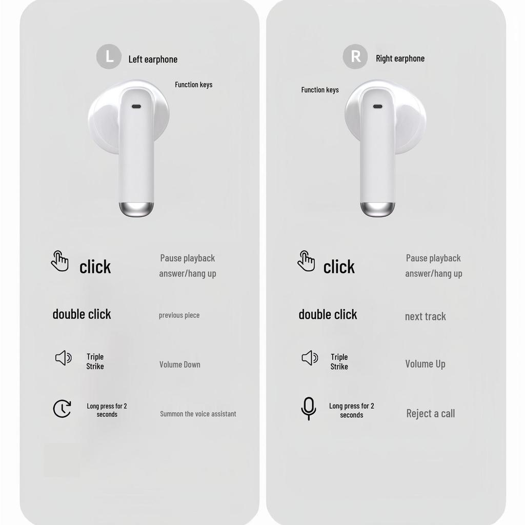 Student Bluetooth Headset V5.4: Half-in-ear, noise-canceling, ultra-long battery, low latency, high-quality sound.