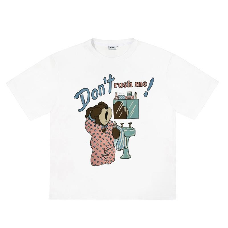 Unisex Tshirt Cotton Harajuku Graphic Kawaii Oversized Print Vintage Aesthetic Y2k Streetwear Short Sleeve Tee Tops Unisex Clothing