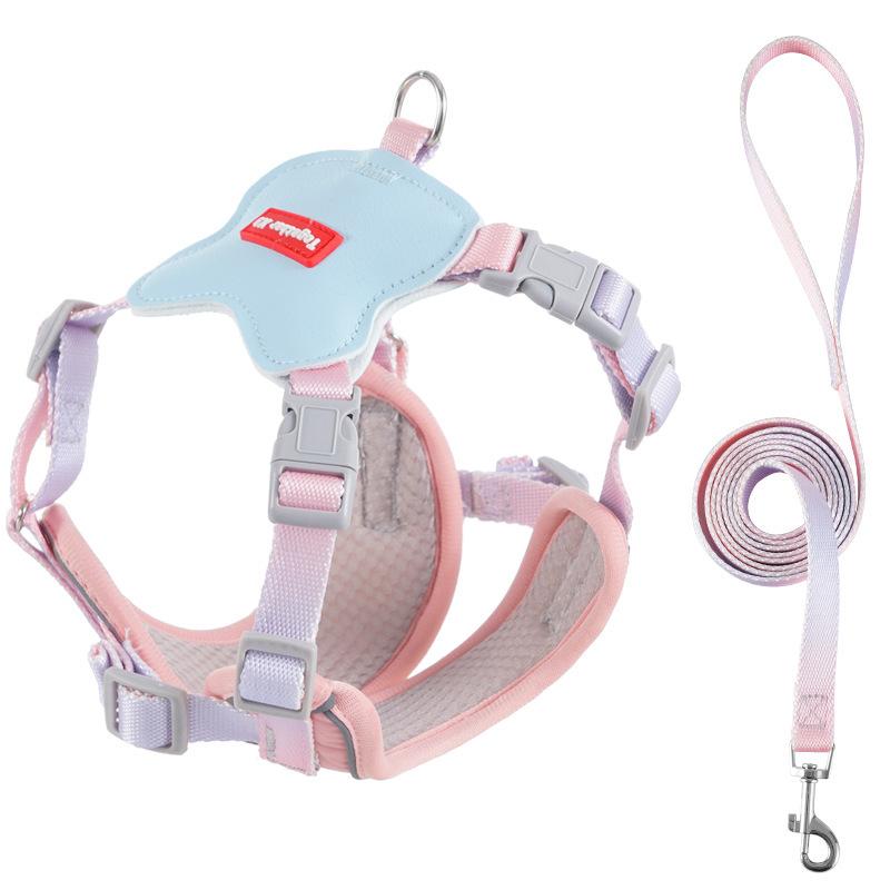 

Summer Pet Supplies: Lightweight Double Shoulder StrapsReinforced Anti-escape Chest Straps Dog Leashes L розовый