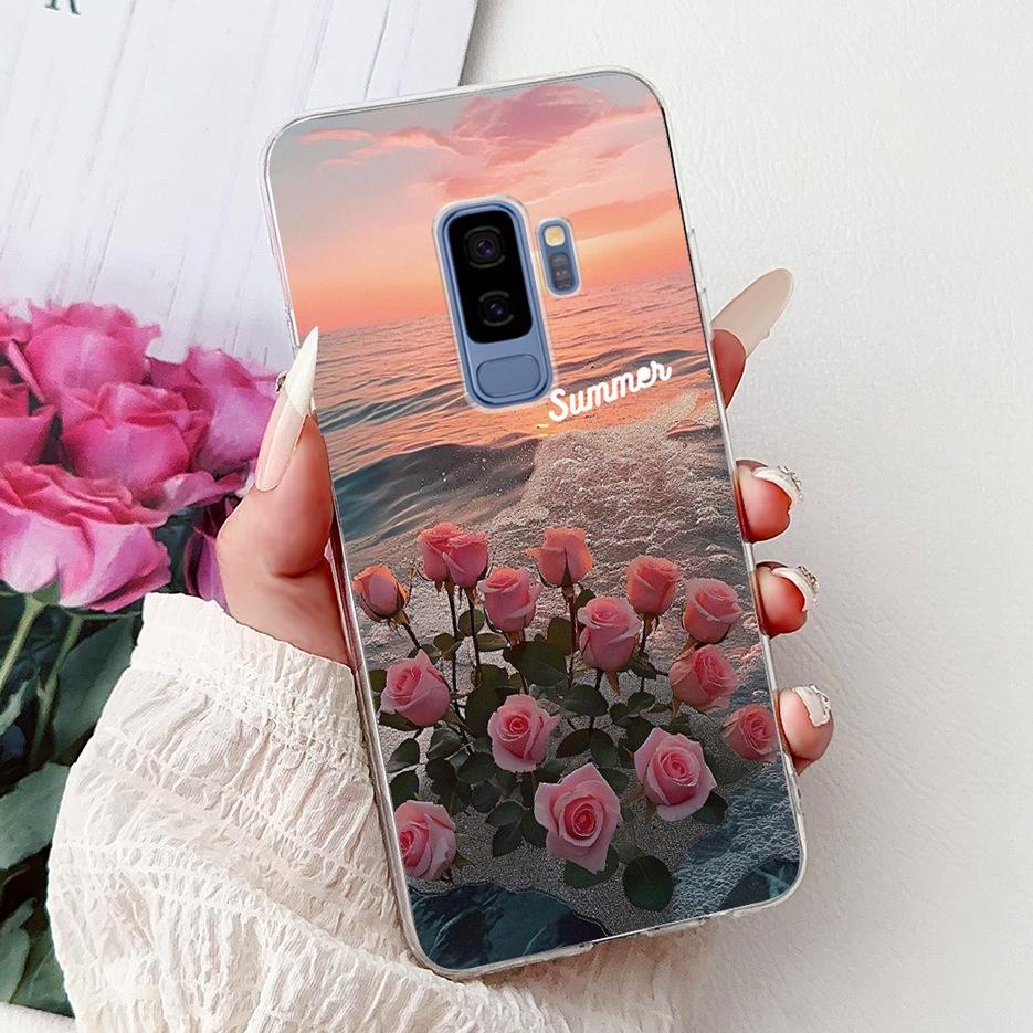 For Samsung Galaxy S9 Case SM-G960F Cute Cat Painted Cover Soft Slim Phone Case For Samsung S9 Plus S 9 Galaxy S9+ SM-G965F Bags