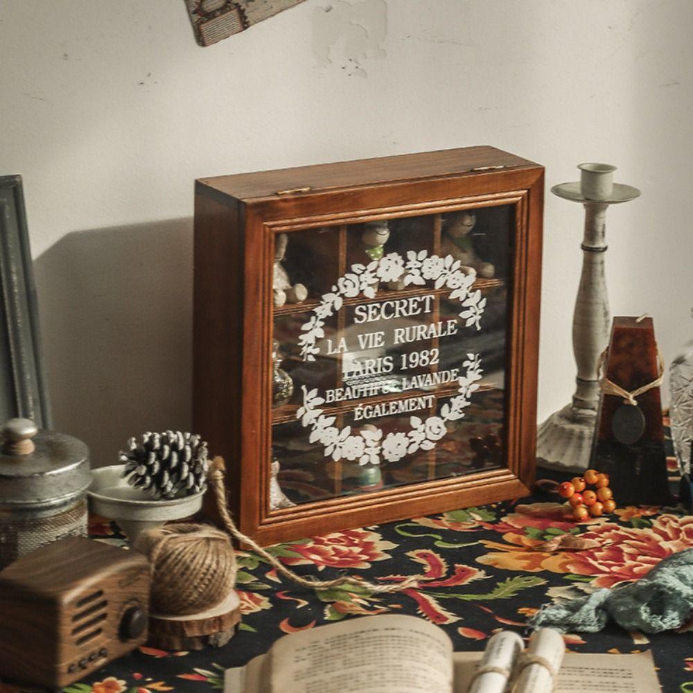 with Lid Necklace Display Case Nine-grid Women Jewelry Box Jewelry Storage Box  Desktop