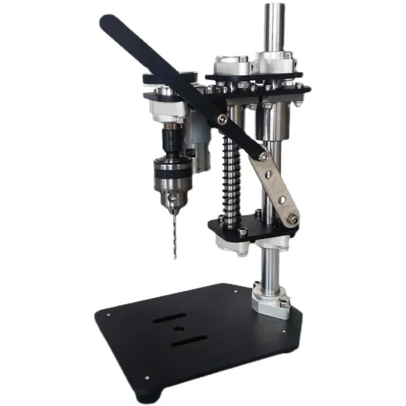 Hjem Liten Micro Benk Drill Desktop Mini Bærbar Bracket Desktop 220v AC Precision Gjør-det-selv Variabel Speed ​​Drilling Machine