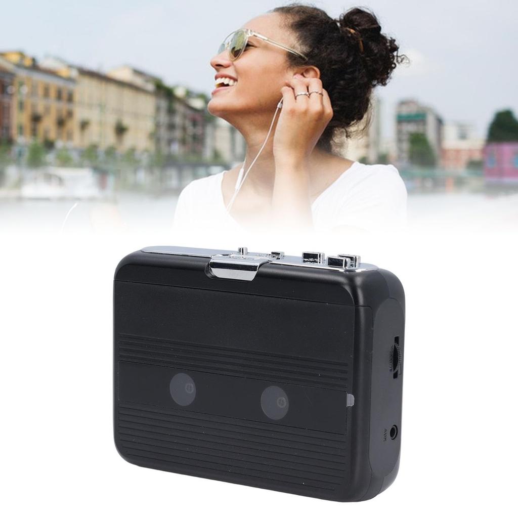 Bluetooth Cassette Portable Tape with USB or AA Vintage Audio Cassette Player with Headphones Player, Player/Recorder Auto-Reverse, Powered, 3.5mm