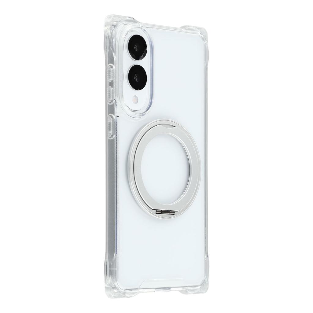 For Samsung Galaxy S25 Edge Magnetic Case Ring Kickstand TPU+PC Phone Cover