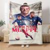Mbappé Personalisierte Textdecke Leichte Personalisierte Decke Ultra-Weiche Kuscheldecke für Heimdekoration Stuhl Sofa Bürostuhl für Alle Anlässe