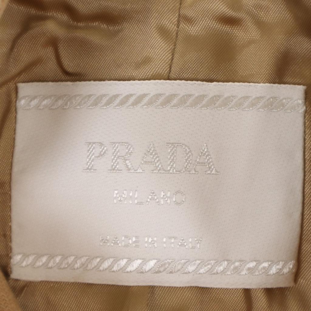 Prada Hergestellt in Italien Wollmantel 38 beige Damen Gebraucht