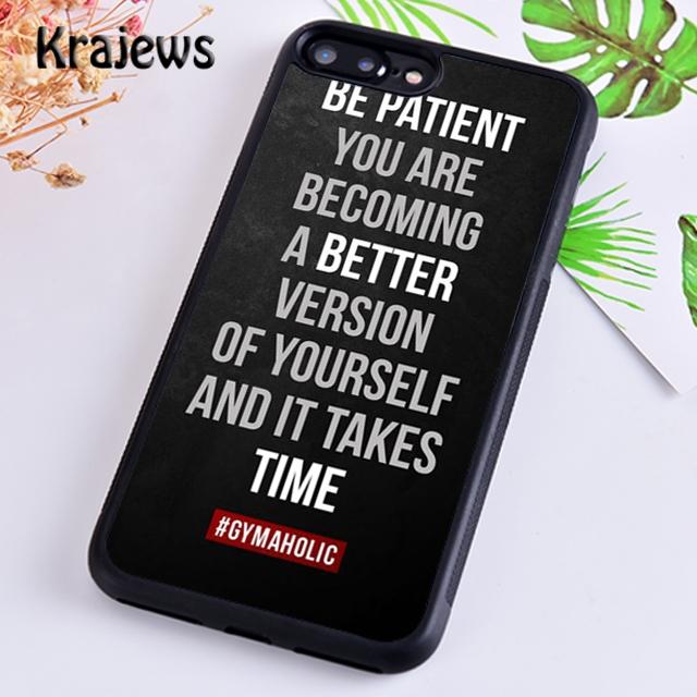 Krajews Motivational Gym Inspirational Quotes Phone Case For iPhone 17 Air 16 15 14 plus 11 12 13 pro max coque Fundas