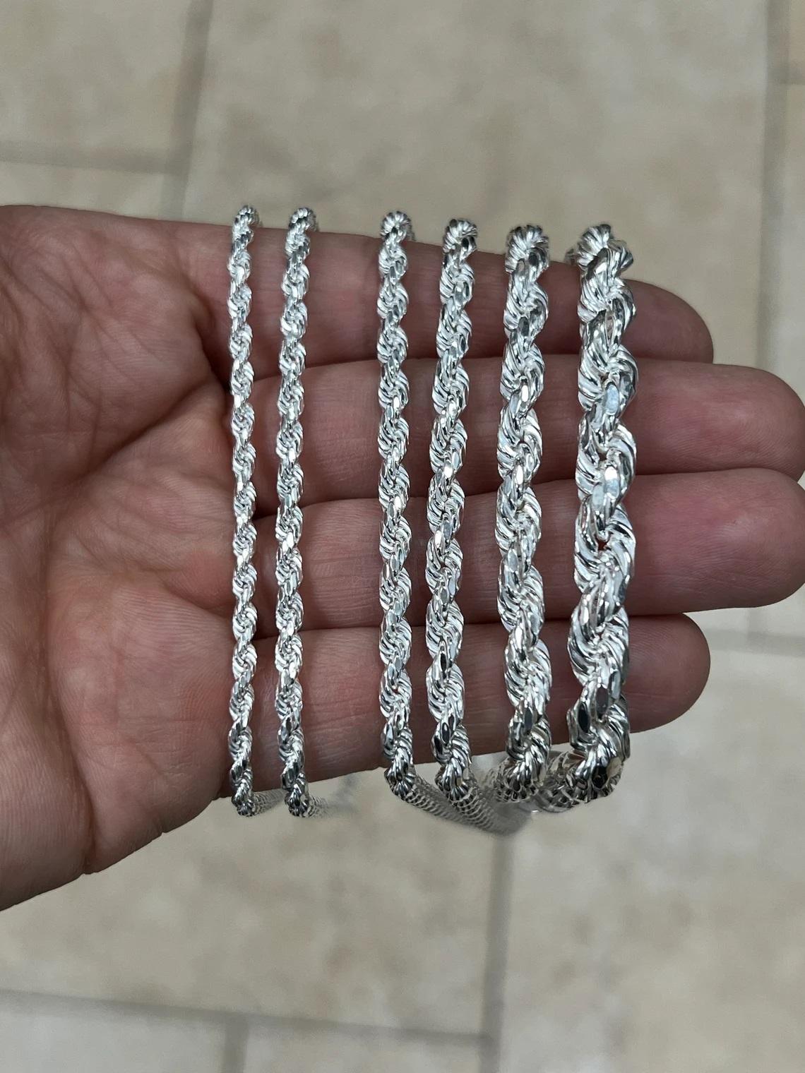 

Ожерелье-цепочка из стерлингового серебра 925 пробы 3 мм 4 мм 4,5 мм 5 мм 6,5 мм 8 мм, застежка-лобстер, новый, подарок, мужчины, женщина 3 mm / 45 cm серебряный