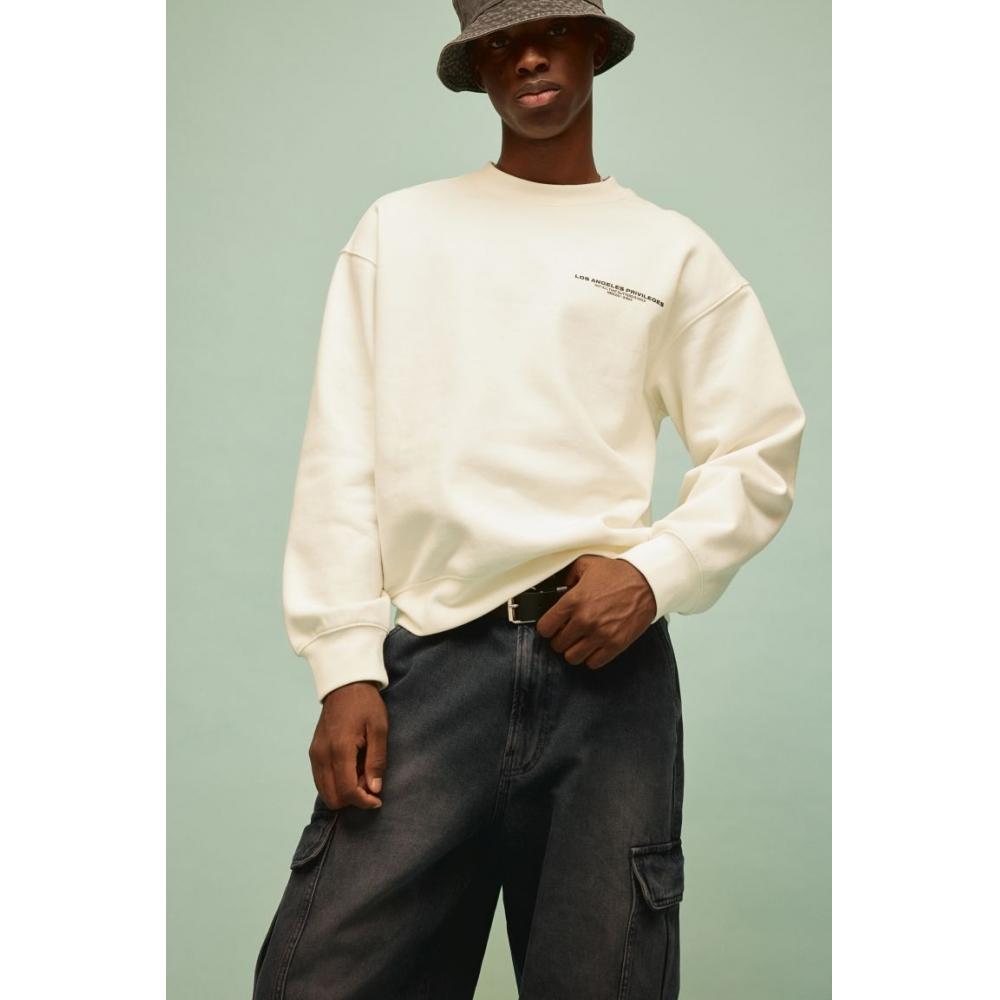H M Baggy Cargo Jeans Dark Blue