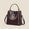 Bucket Bag Women'S Bag Autumn And Winter Leather Shoulder Handbag Large Capacity Fashion Commuter Messenger Bag