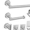 7 Piece SUS304 Stainless Steel Bathroom Hardware Kit Wall Mounted Towel Rack  Bathroom