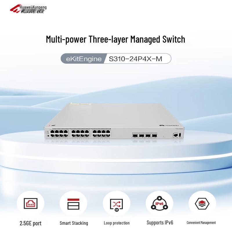 Huawei S310-24P4X-M Enterprise 10G Layer 3 PoE Managed Switch