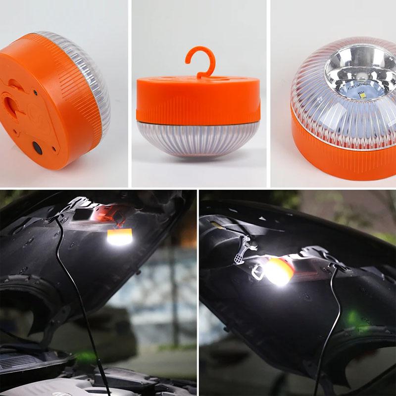 Led Car Emergency Beacon Light V16 Magnetic Induction Strobe Flashing Warning Light Road Accident Lamp Beacon Safety Accessory