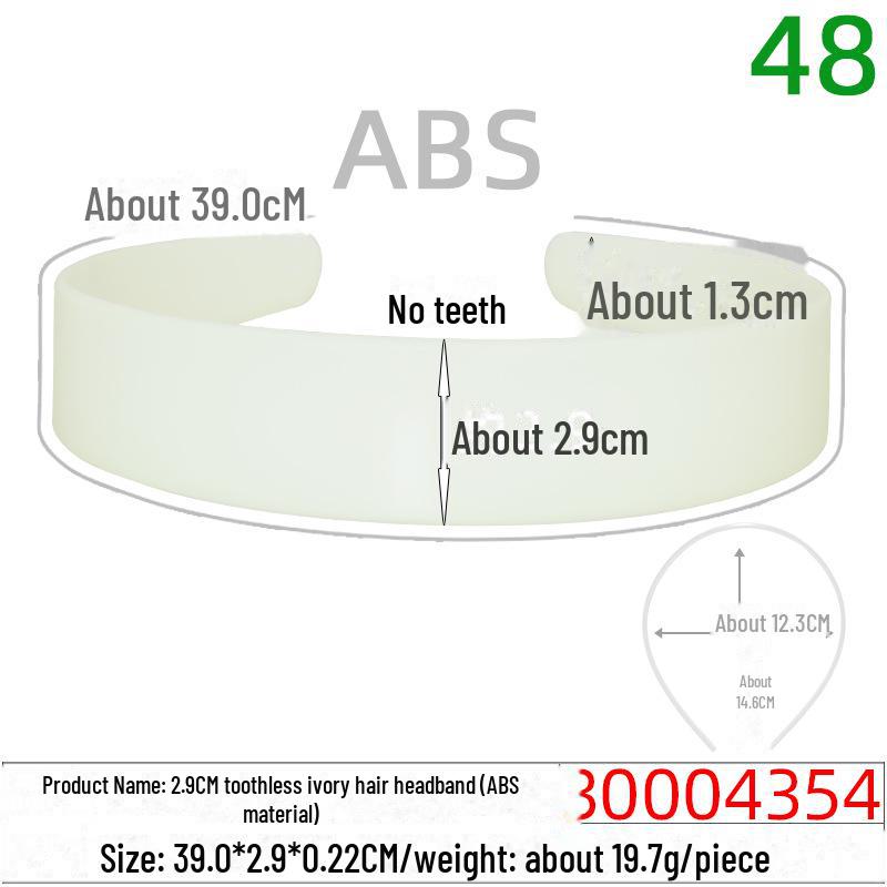 Handmade 2.5CM Toothless Black Hairband - PS Material Hair Accessory