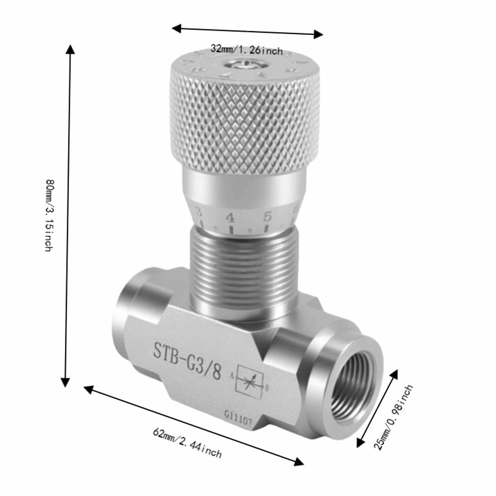 M14 Thread Connector Hydraulic Flow Control Valve Mini Excavator Valve For 1-2 Ton Mini Excavator