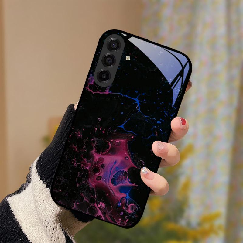 Luxus Hülle Für Samsung S25FE Gehärtetes Glas Rückseite Für Samsung Galaxy S 25 S25 FE SM-S731B Linsen Kamera Schutz Etui