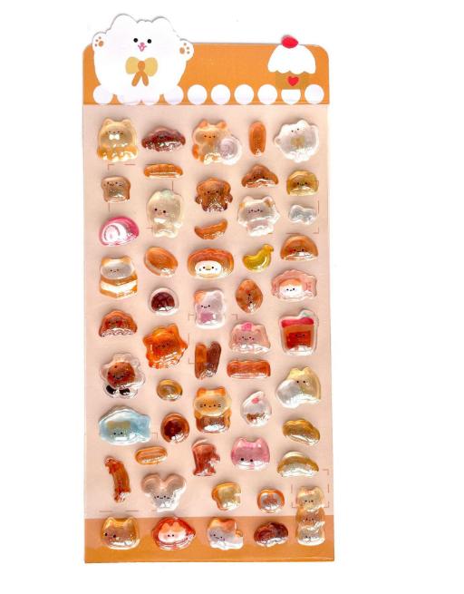

Kids 3D Cartoon Animal Lollipop Horse Quicksand Toy Stickers for Children s Body Face Play Stickers Kindergarten Reward Stickers