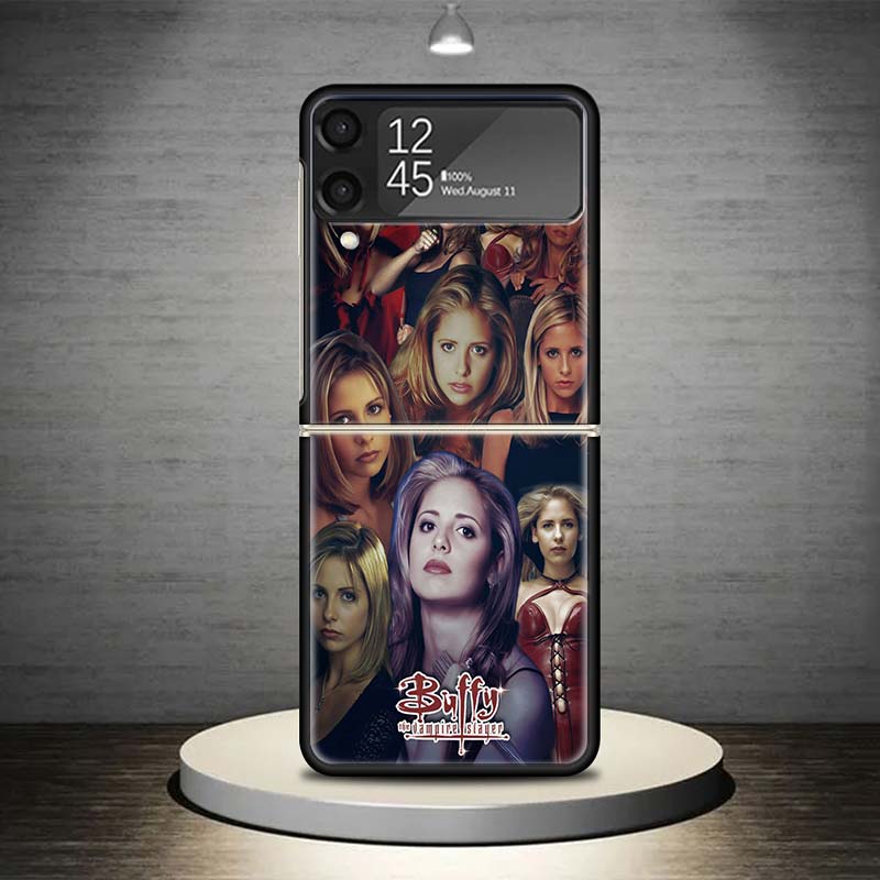 Buffy the Vampire Slayer Phone Case For Samsung Galaxy Z Flip 7 6 5 4 3 5G Shockproof Cover Z Flip7 Flip6 ZFlip5 Flip3 Flip4 Lux