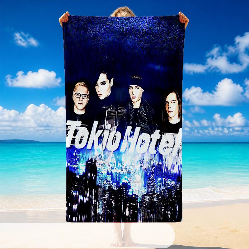 Tokio Hotel Beach Towel, Soft Large Absorbent Towel For Beach Swimming Pool Travel Vacation