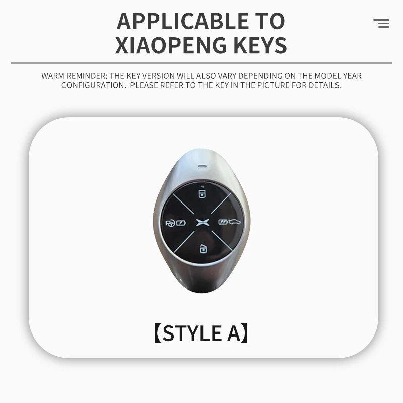 Zinc Alloy Leather Car Remote Key Cover Xpeng P7 P7I P5 G3 G3I G9 G6 Key Fob Car Key Case Protective Cover Auto Accessories