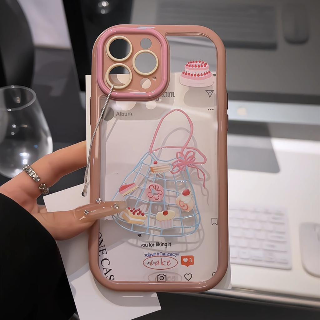 Dessert Bag for Apple 16 Promax Cream Cartoon Phone Case for IPhone 15 Anti-fall 13 Creative 12 Advanced