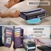 Crossbody Wallet Case for iPhone 17 Pro Max/17 Pro/Air, RFID Blocking PU Leather with 7-10 Card Holder, Wristlet Shoulder Strap
