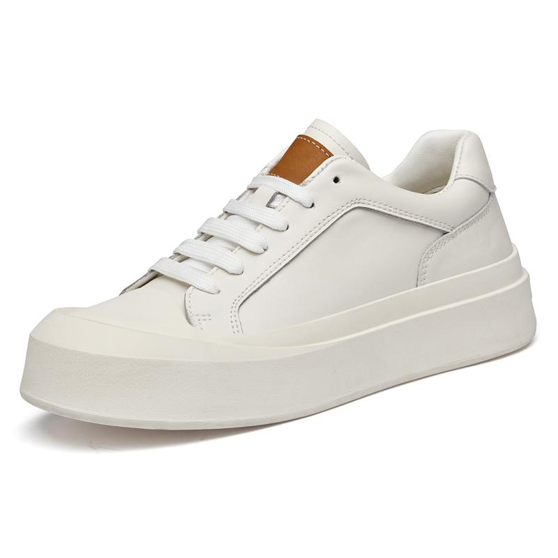 Fashion Handmade Men Casual Shoes Genuine Leather Vulcanize Shoes Luxury Brand Man Skateboard Footwear Fashion Tenis Masculino Sneakers