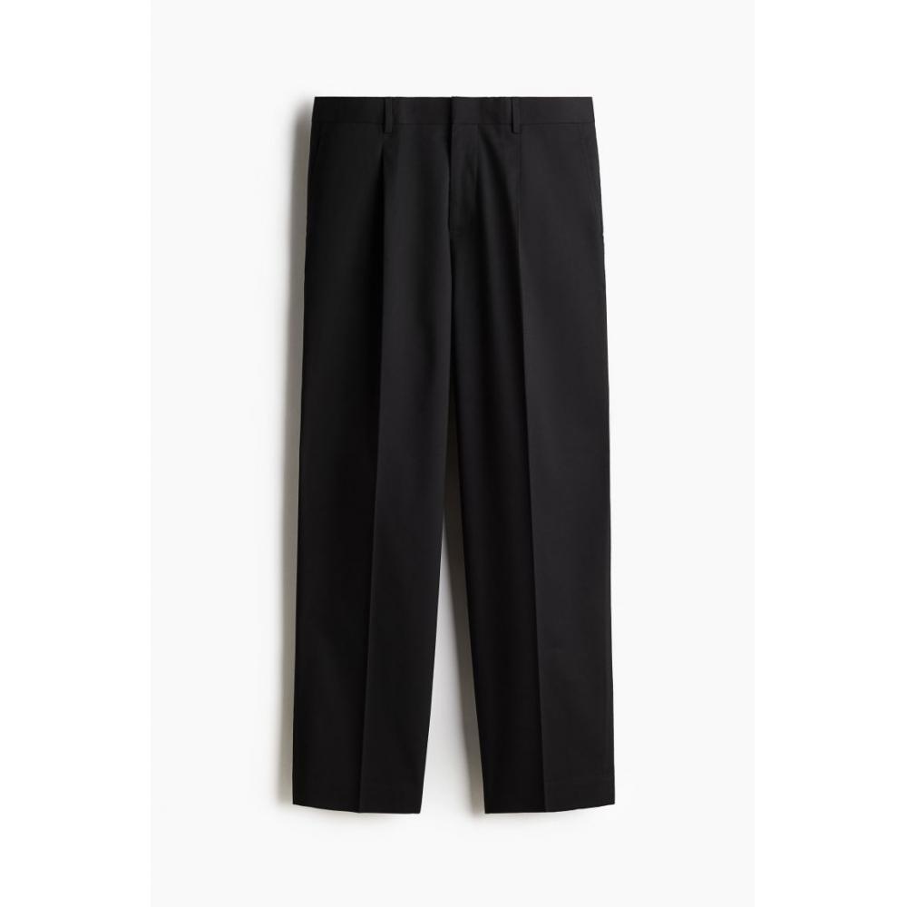H M Suit Pants Relaxed Fit Black
