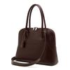 High-end handmade top-layer swift cowhide shell bag, genuine leather handbag, large-capacity commuter bowling bag for women