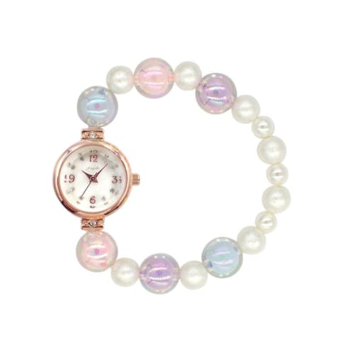 Follow Fragola Motif Bead Watch N01322S-5 PG/CANDY Women's Multicolor