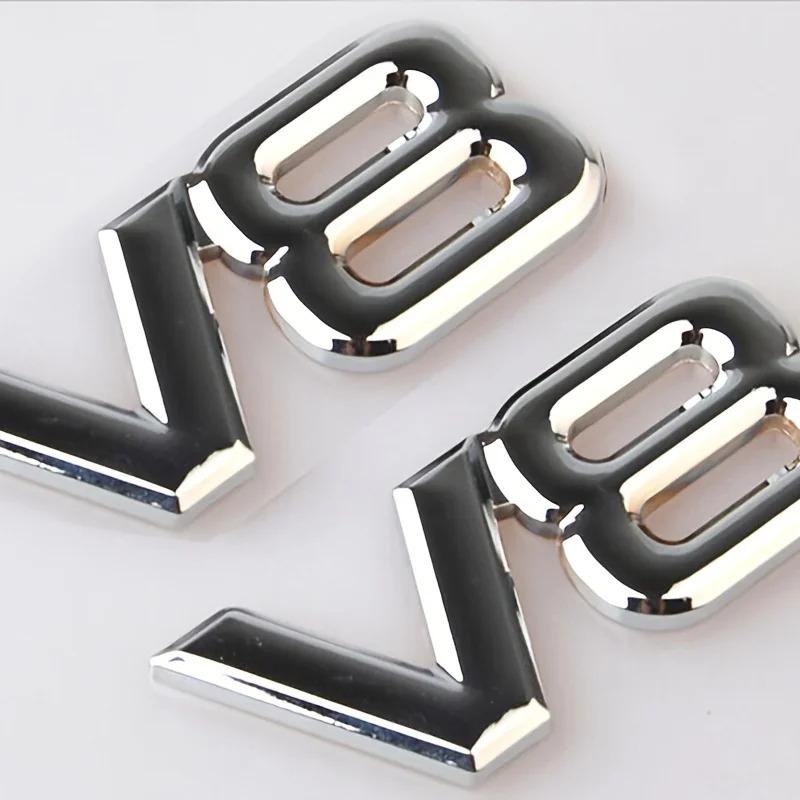 V8 Emblem Metal Sticker Badge Fender For V8 Racing Emblem Auto For Car Motorcycle Truck SUV