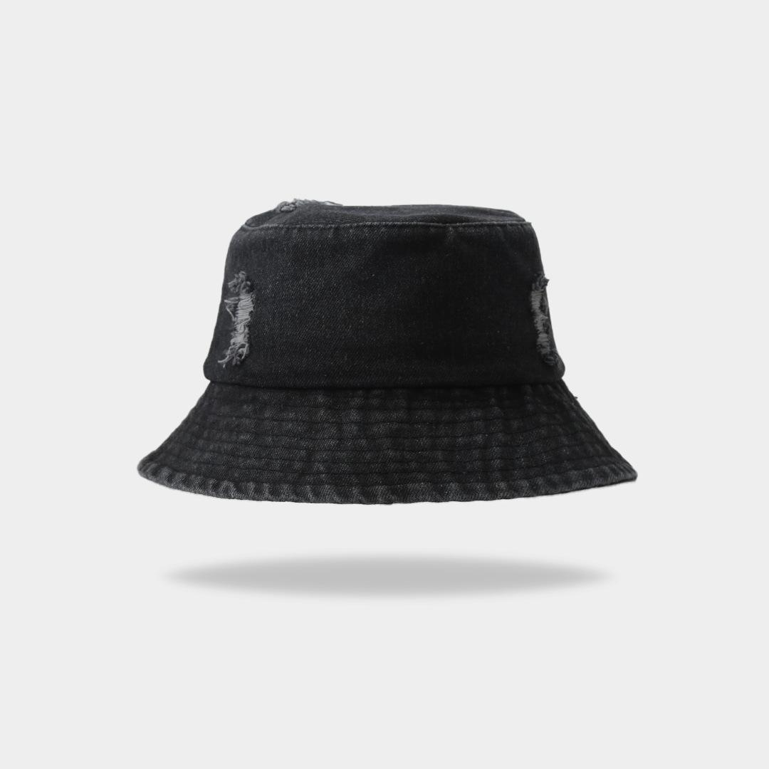 

Spring and autumn versatile hat women s old washed bucket hat retro broken bucket hat showing face small sunshade basin hat One Size