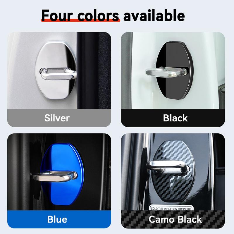 Car Door Lock Decoration Protection Cover Flags Emblem Stainless Steel Case For VW Volkswagen Taigo   Accessories