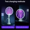 3 In 1 Household Mosquito Racket with USB Rechargeable Base Insect Killing Lamp Portable Bug Zapper for Home Bedroom Living Room
