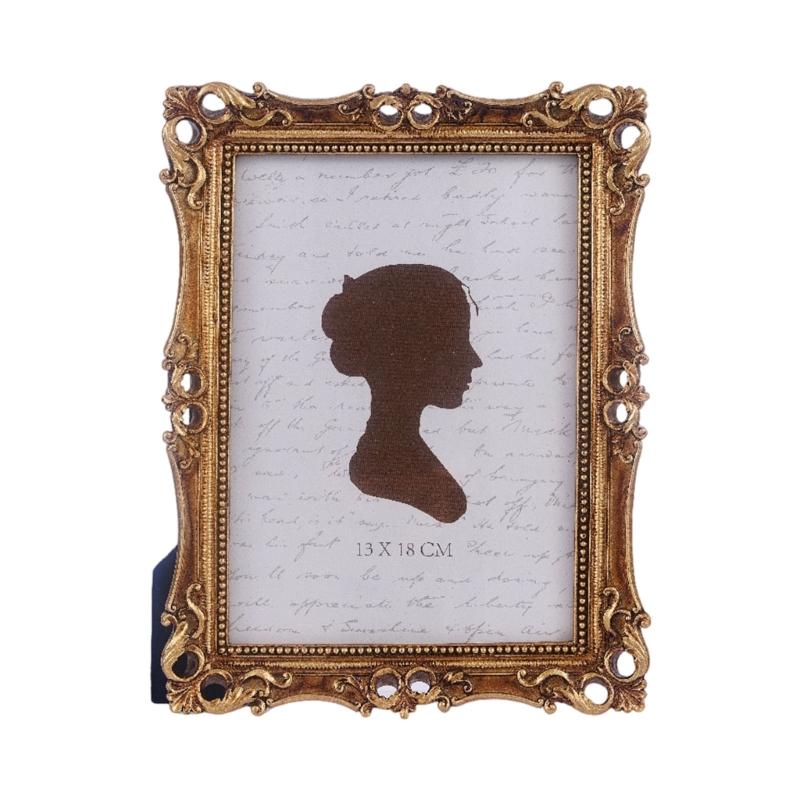 Antique Ornate Square Photo Frame for Tabletop Wall Display,Retro Picture Frame,Decorative Photo Frame Home Decors