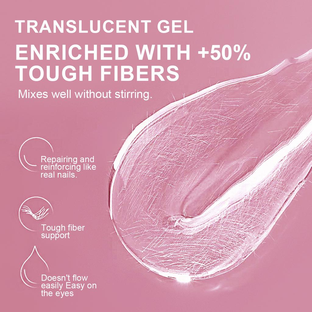 Fiberglass Nail Gel Kit Strengthening Repair Broken Nails Extend Soak Off Base Coat 30ml Professional Nail Care