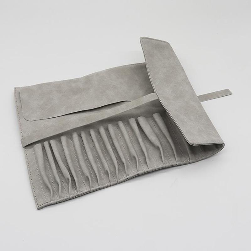 12/14/18 Hål Sminkborstväska Funktionell Kosmetikaväska Reseorganisatör Sminkborstar Skydd Sminkverktyg Rullväska