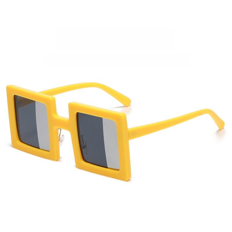 Stylish Square Glasses With Pc Frame And Silver Colored Lenses For Fashionable Streetwear And Events