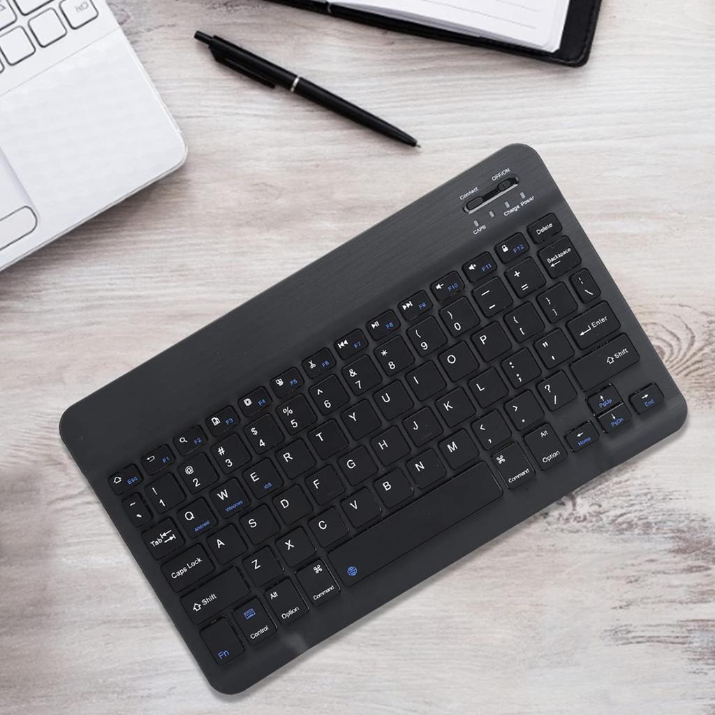 10-inch Portable Wireless Keyboard, Waterproof and Dustproof, Ultra-Wide, Lightweight, for Smartphones, Tablets, and Laptops (Black)