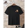 Kids Crewneck Short Sleeve T-Shirt, Big & Small Capybara Double Sided Print Fashion Casual Kids Summer Tops
