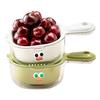 Double Layer Exquisite Fruit Bowl: Cute Handle Thickened Draining Basket for Kitchen & Living Room Use