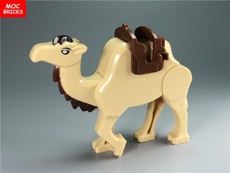 5 Stück MOC Steine Tier Kamel Wüsten Erkundung Reittiere Lernorientierte Bausteine Figur DIY Spielzeug ideal für Kinder Puppen Geschenke