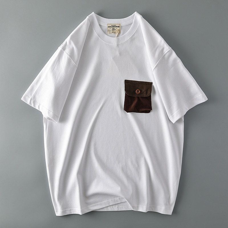 Mountain Retro Men s Short-Sleeved Cotton Export Outdoor White 2XL