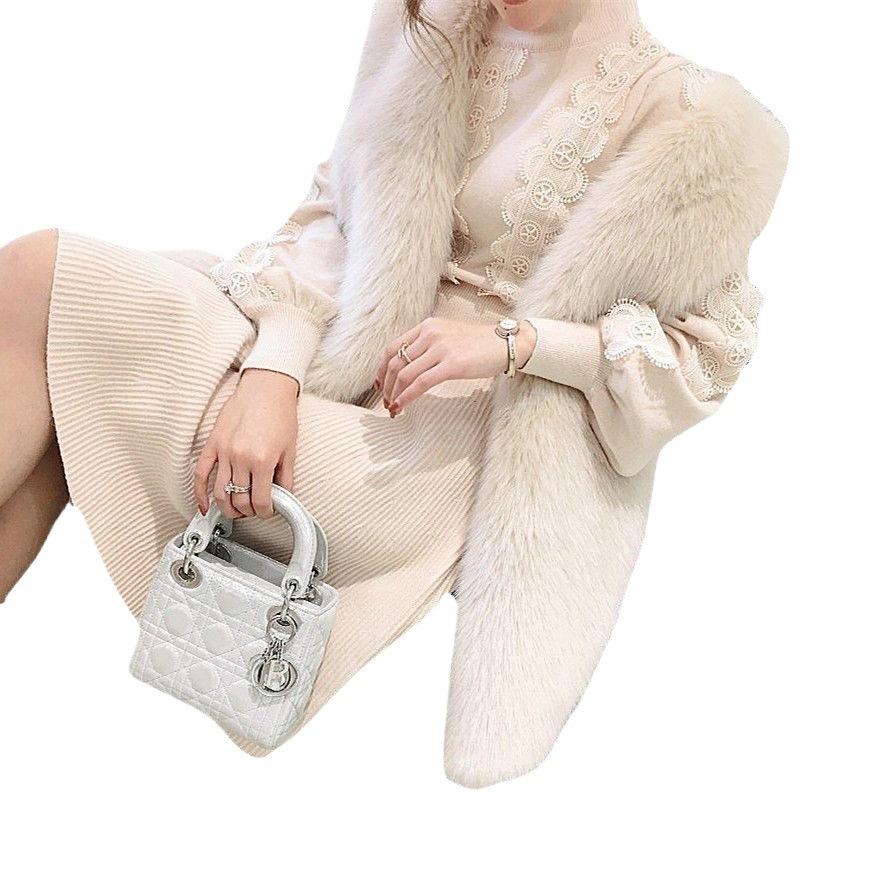 Imitation fur vest medium and long new autumn and winter vest women wear fluffy vest vest imitation fox hair