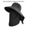 Portable Wide-Brimmed Shawl Mask Hat Solid Color Adjustable Picking Tea Hat Breathable Face Cover Sunshade Sun Hat Jogging