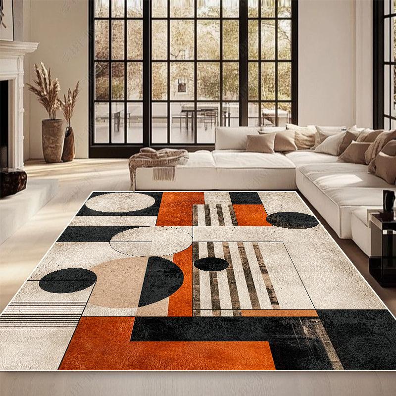 Modern Decoration Living Room Carpet Fashion Geometric Design Large Rugs Bedroom Non-slip Rug Hall Sofa Side Plush Floor Mats